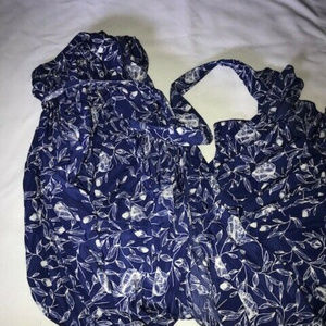 Lularoe Deanne Wrap Skirt Blue White Women's XS